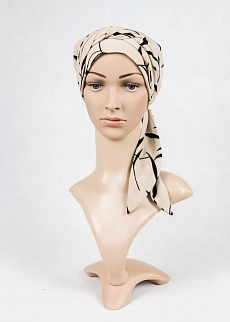 Šátek zimní béžový s černým listem.jpg